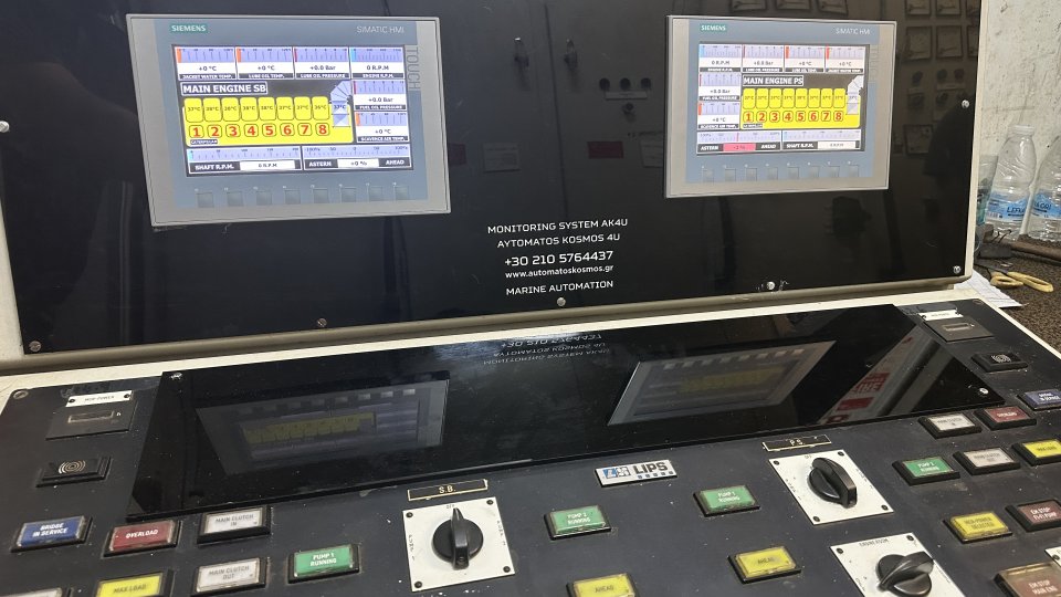 HMI for two Main Engine full monitoring AK4U