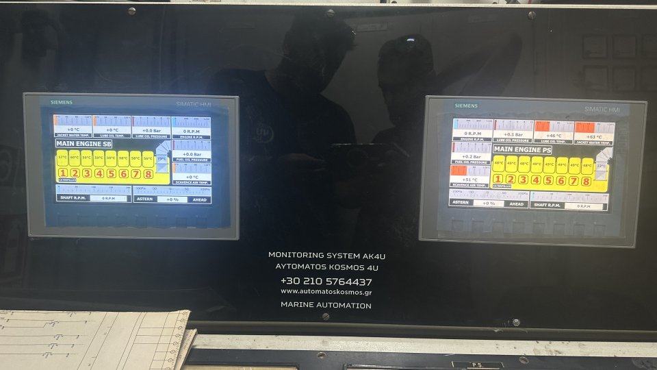 HMI for two Main Engine monitoring AK4U